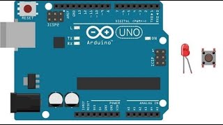 Light up the LED connected to Arduino UNO using the push button