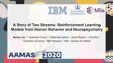 AAMAS 2020 - Baihan Lin "A Story of Two Streams: Reinforcement Learning Models from Human Behavior"