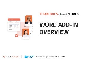 Salesforce Document Generation with Titan: Word Add-in Overview