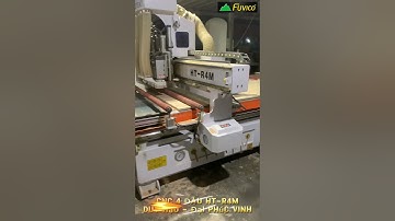 HT-R4M | Máy CNC Nesting 4 đầu cắt ván gỗ ghép cực mượt |Tốc độ thực tế, không tua nhanh #wood #cnc