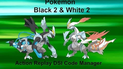 How to Add Pokemon Black 2 and White 2 To Action Replay DSI Code Manager!