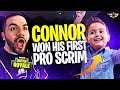 CONNOR WON HIS FIRST PRO SCRIM?! TIED HIS KILL RECORD? (Fortnite: Battle Royale)