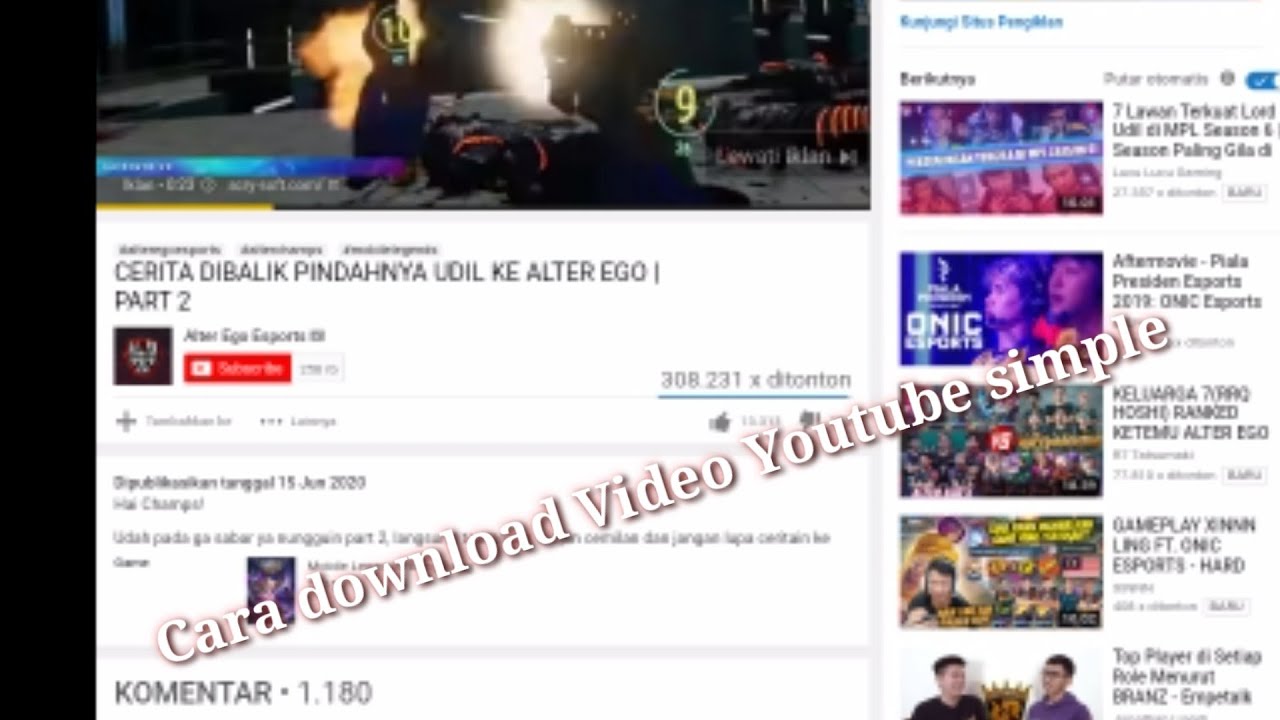 Cara Mendownload Video Youtube Secara Mudah YouTube Cara mendownload video youtube secara mudah youtube