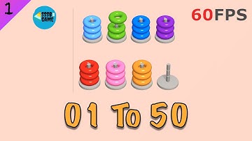 Hoop Stack: Level 1 To 50 , iOS Walkthrough