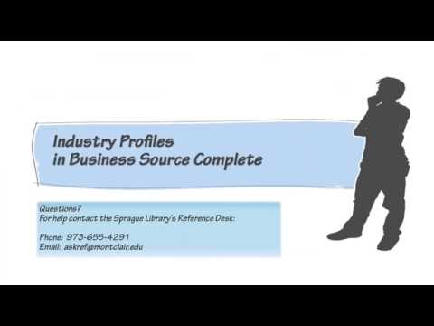 Find Industry Profiles in Business Source Complete