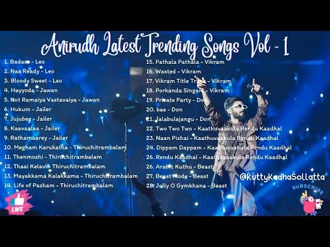 Anirudh Hits Tamil Songs | Anirudh Hits | Anirudh Latest Trending Songs Vol - 1 #trending #anirudh