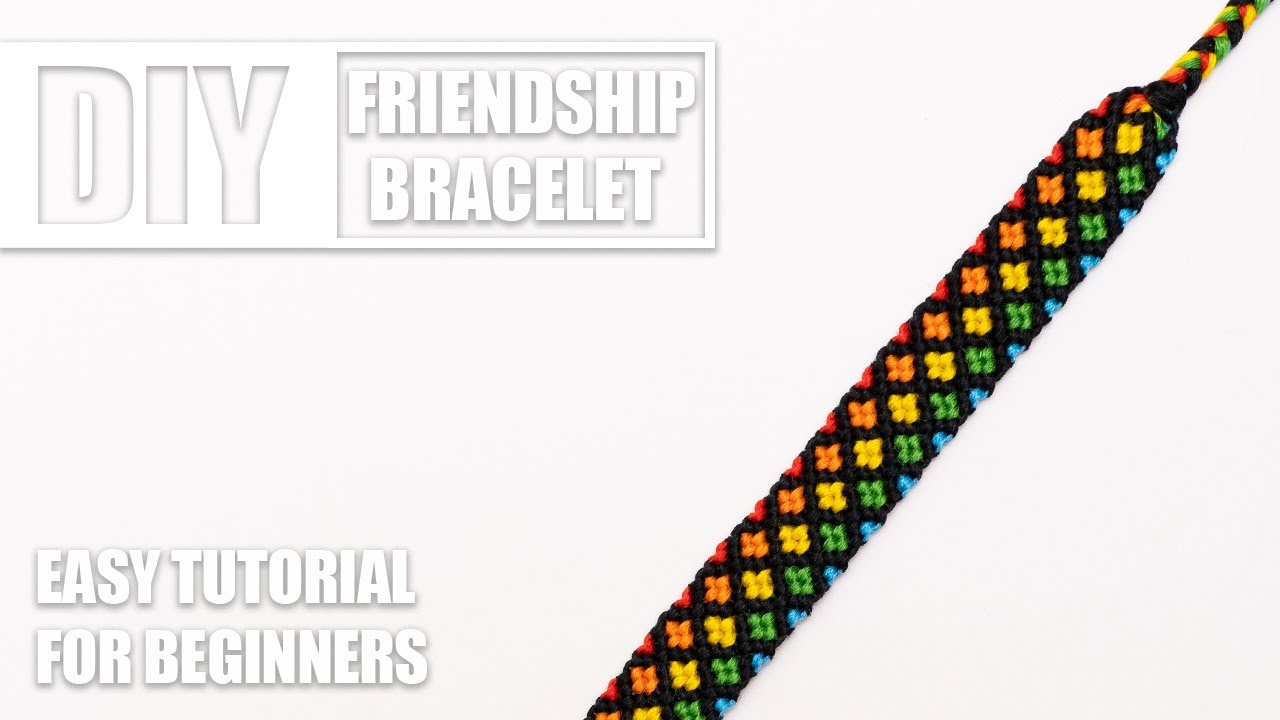 Rainbow Diamonds Kaleidescope Macrame Friendship Bracelets | Easy ...