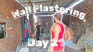 Plastering the Top Floor Walls | House Renovation Day 21 | Monu Verma