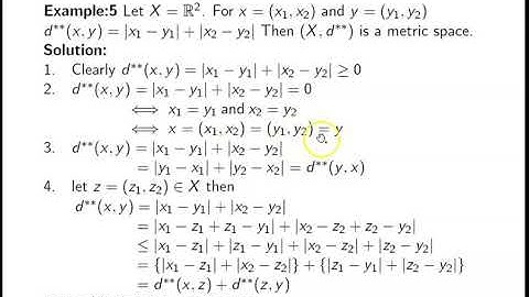METRIC SPACE EXAMPLES PART 1