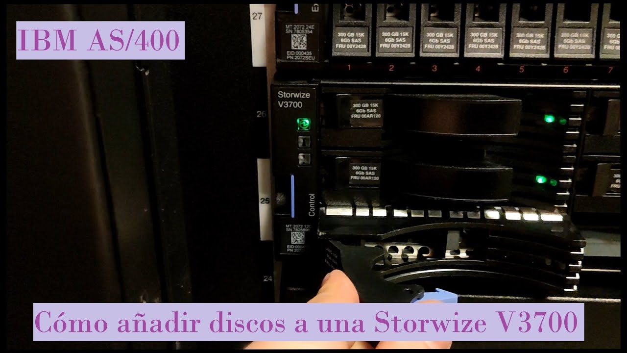 IBM AS/400: Como ampliar discos a una cabina IBM Storwize V3700 - YouTube