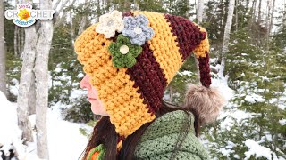 Toque Of Whimsy Using Wool Ease Thick & Quick By Lion Brand