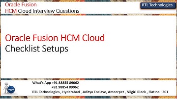 Oracle Fusion Cloud HCM Check List | HCM | Real Time | Placement | How to Configure Checklist