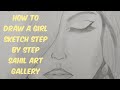 How to draw a girl step by step  pencil sketch drawing  easy drawing