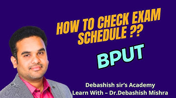 How To Check BPUT Exam Schedule2024 -25 ??