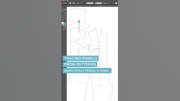 34/49 Tracing Panels from Patterns - Digital #patternmaking  in #adobeillustrator #fashiondesign
