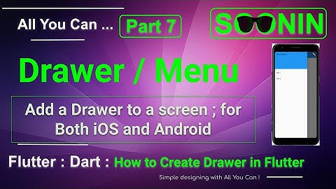 Flutter, Dart: Creating Drawer or Left Menu?  Build Native iOS & Android & Web (Swift, Kotlin, Dart)