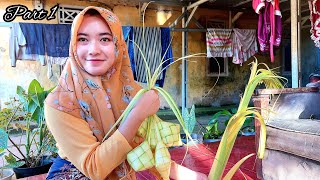 Ternyata! Neng egis pandai membuat ketupat Lebaran | Gadis desa cantik | Suasana desa