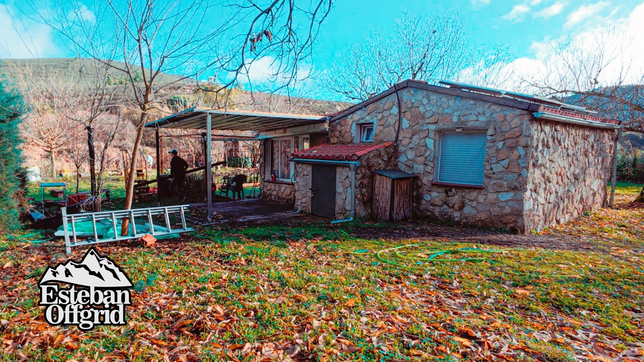 Строительство нашего автономного горного дома | Начинаем с нового пола в новой комнате. ASMR. #39