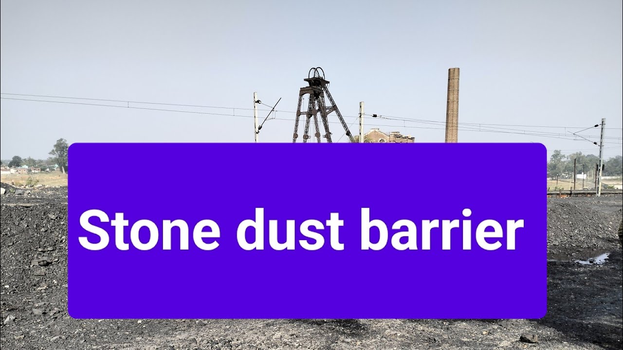 Stone dust barrier.