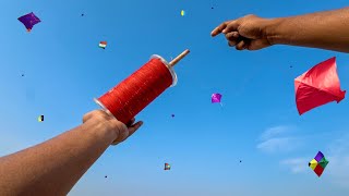 Flying Big Kites With White Tiger New Manjha Testing Kite Cutting Kite Fighting Kite