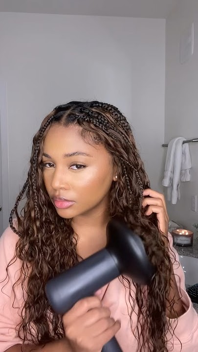  Curl refresh on goddess braids in 60 seconds! 🤎🤎 - YouTube
