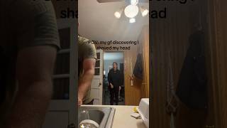 If This Happened to You…Surprise or Scare? 😳#reaction#wifesreaction#shavedhead#funny#fyp