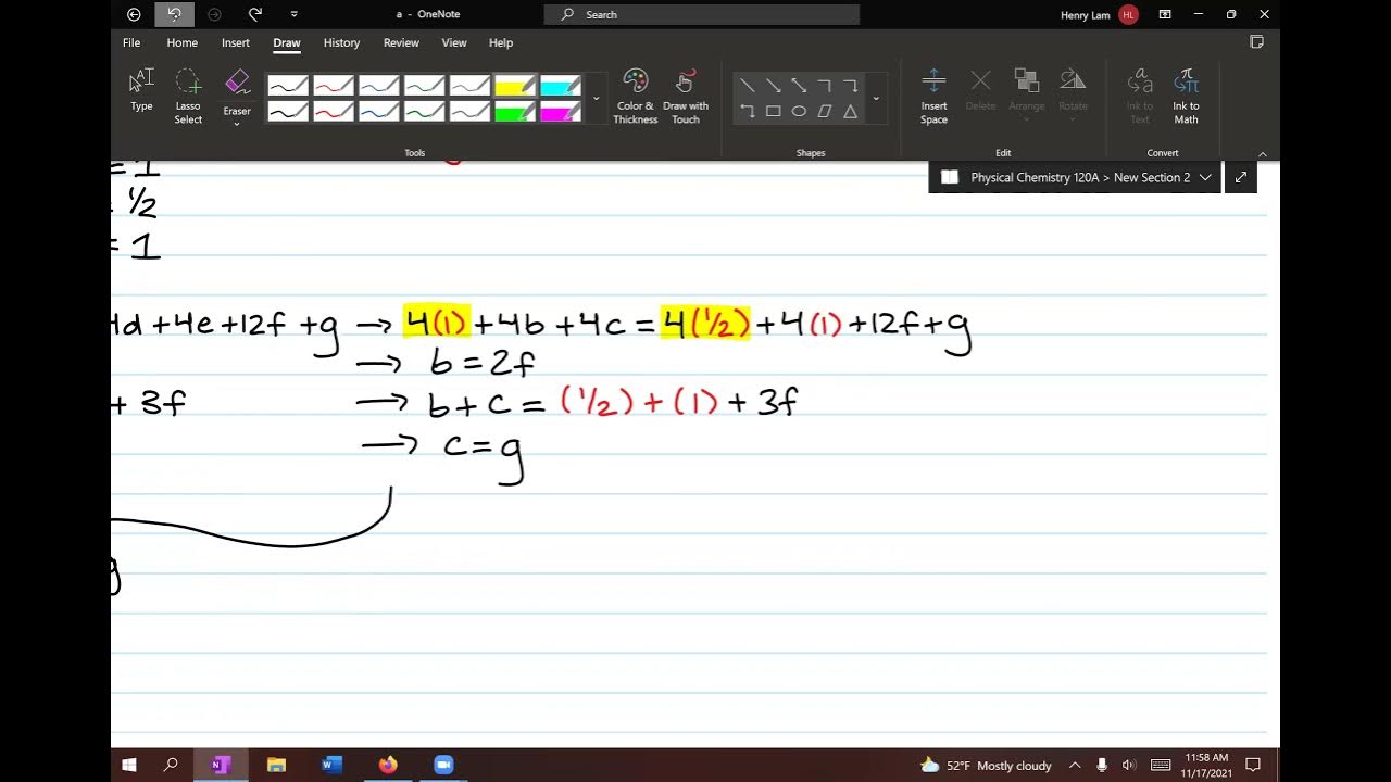 Algebraic Method for Balancing KMnO4 + FeSO4 + H2SO4 = K2SO4 + MnSO4