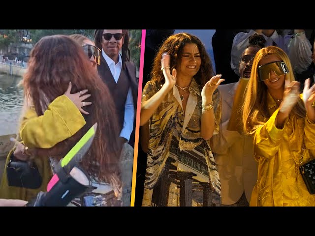 Beyoncé and Zendaya's sweet interaction at Louis Vuitton fashion show