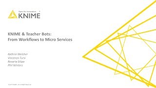 KNIME and Teacher Bots: From Workflows to Microservices