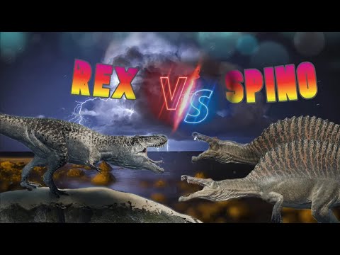 Видео: РЕКС ПРОТИВ двух Спинозавров ! How to kill two spinos on a rex?! The isle legacy