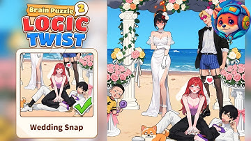 Brain Puzzle 2: Logic Twist Level 73 wedding snap | Walkthrough & Solution Mobile 
