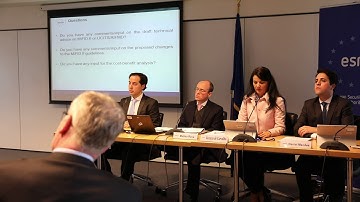 ESMA Hearing on Sustainable Finance - Integration of sustainability risks and factors (Part 3)