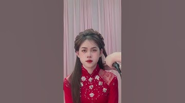 Hướng dẫn làm tóc sóng nước cho cô dâu áo dài