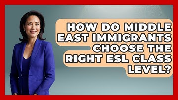 How Do Middle East Immigrants Choose The Right ESL Class Level? - Middle East Migraters