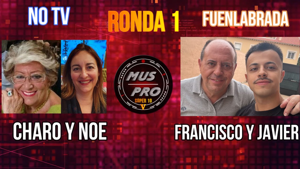 V SÚPER 10. Ronda 1. Charo Serrano y Noe Merino vs Paco Santiago y Javier Santiago