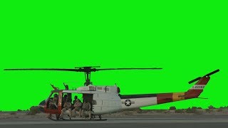 Huey Helicopter (Real) 2K Green Screen