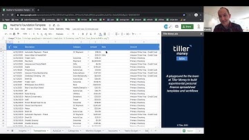 Easy manual transaction and reconciling spreadsheet workflow from Tiller Money Labs
