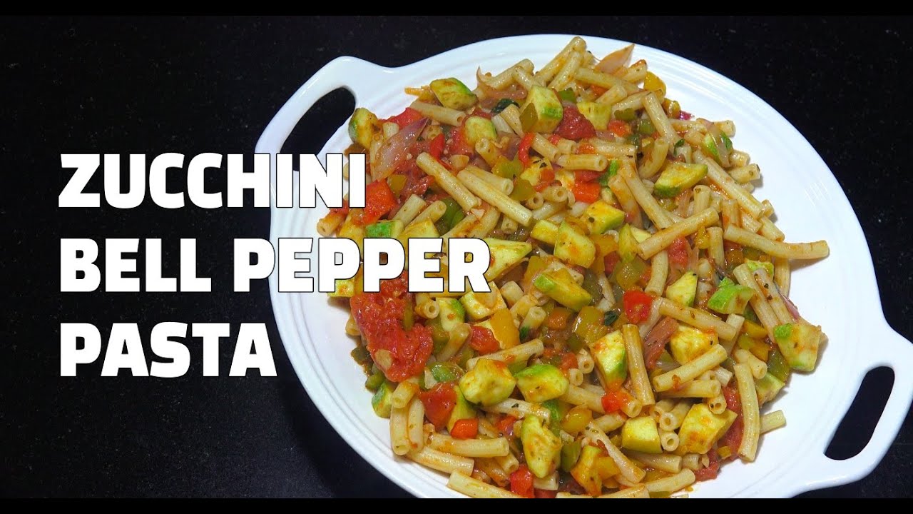 Bell Pepper Zucchini Pasta Vegan Recipes Vegan Pasta Youtube