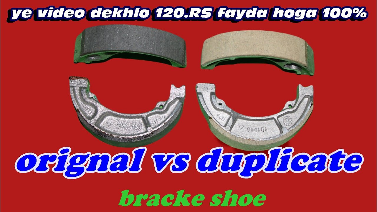 Original Vs duplicate bracke shoe activa Splndr fv Cbz unicorn brake shoe @Arv unboxing