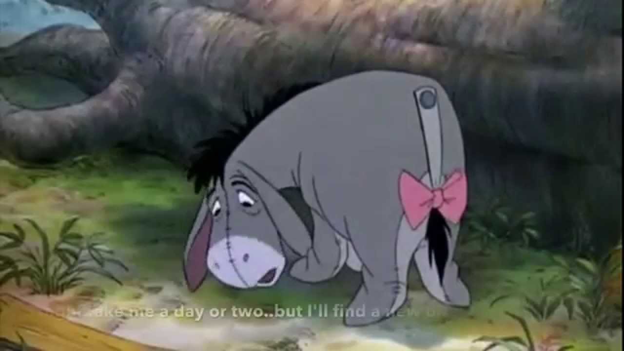 Image result for winnie the pooh donkey saying goodbye