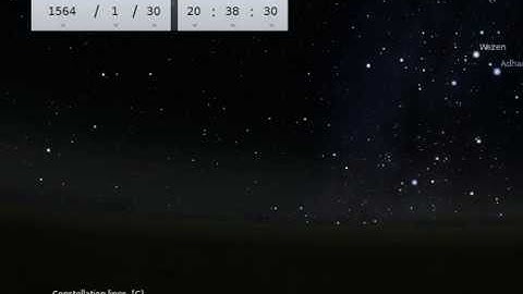 The Date and Time Window in Stellarium