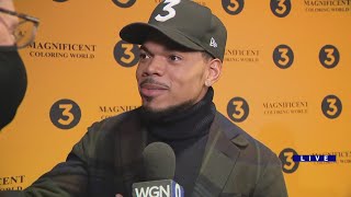 Chance the Rapper hits red carpet for debut of new 'Magnificent Coloring World' concert film