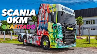 Eles GRAFITARAM um SCANIA 450 0km! | Curiosidade Automotiva!