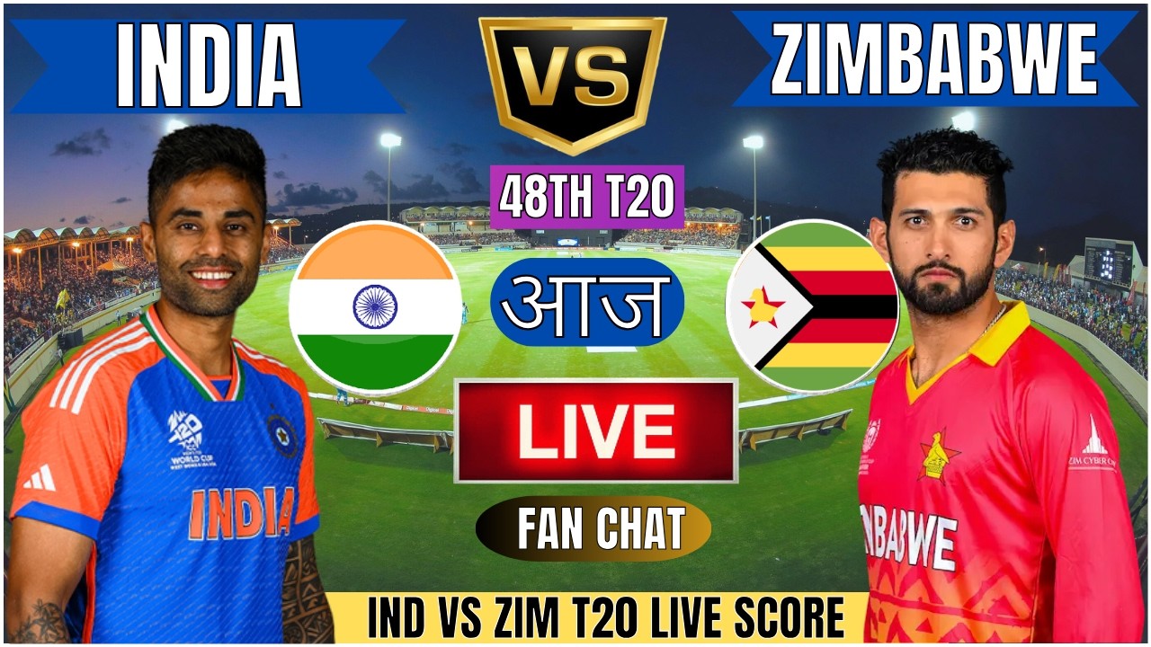 🔴Live IND Vs ZIM T20 WC Match | Live Cricket Today | IND vs ZIM 48th T20 1st innings #livescore