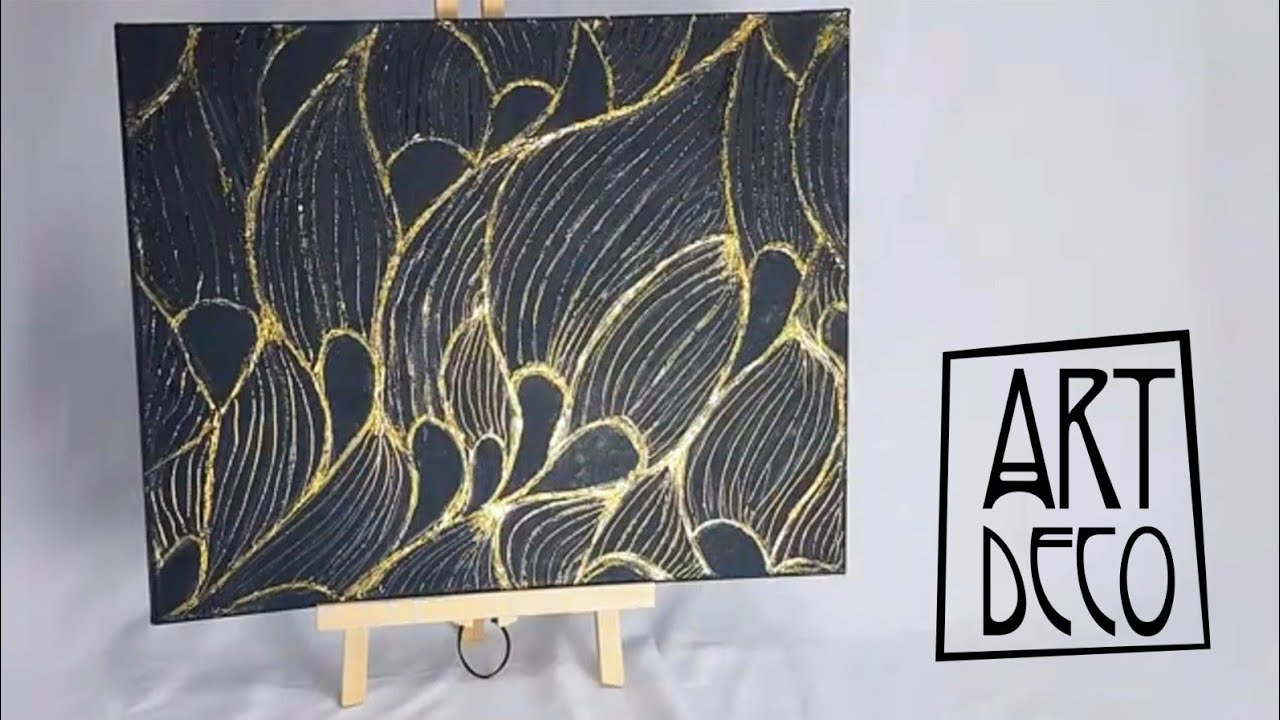 DIY ART 🎨 Creating Art Deco volumetric work on canvas