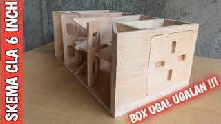 skema box cla 6 inch revie box subwofer cla 6 inch doubel