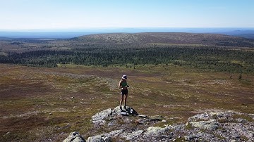 Swedish mountain hike in summer