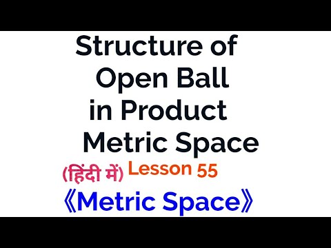 Structure of open balls in Product Metric Space- In Hindi - lesson 55 ...