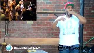 QUEENZFLIP - DIZASTER PUNCHES MATH HOFFA & PHARA FUNERAL FIGHTS MS HUSTLE