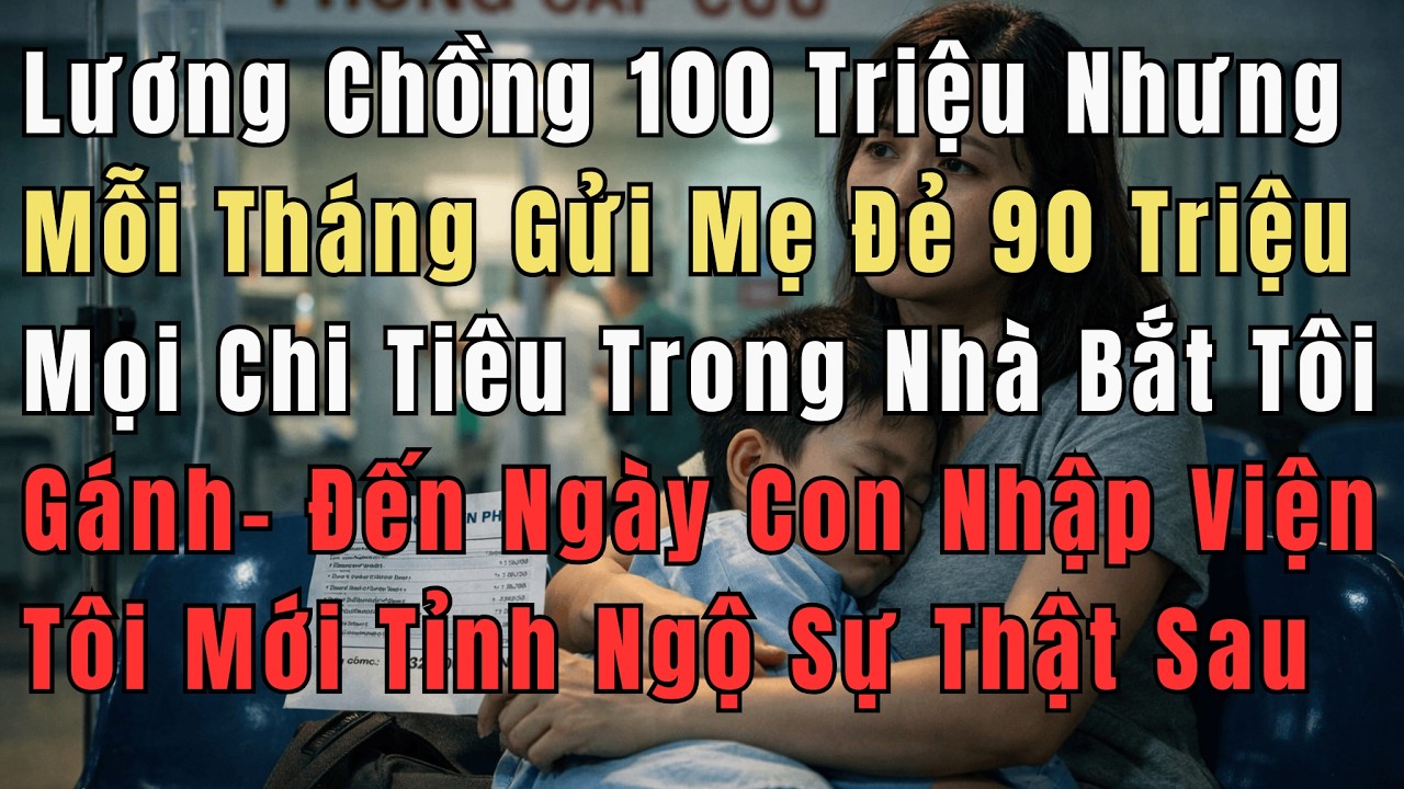 Lương Chồng 100 Triệu Nhưng Mỗi Tháng Gửi Mẹ Đẻ 90 Triệu, Mọi Chi Tiêu Trong Nhà Bắt Tôi Gánh – Đến